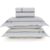 Jogo de Cama Karsten Helen 200 Fios 4 Peças King Branco Jogo de Cama Karsten Helen 200 Fios 4 Peças King Branco