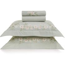 Jogo de Cama Karsten Iasmin 200 Fios 4 Peças Queen Verde Jogo de Cama Karsten Iasmin 200 Fios 4 Peças Queen Verde
