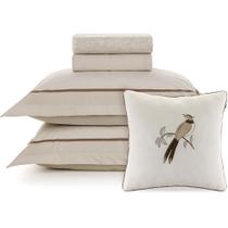 Jogo de Cama Karsten Mallu 200 Fios 5 Deças Casal Off White