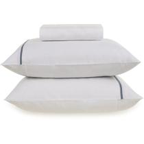 Jogo de Cama Karsten Noah 160 Fios 3 Peças King Branco Jogo de Cama Karsten Noah 160 Fios 3 Peças King Branco