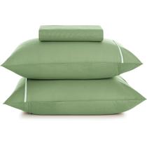 Jogo de Cama Karsten Noah 160 Fios 3 Peças King Verde Jogo de Cama Karsten Noah 160 Fios 3 Peças King Verde