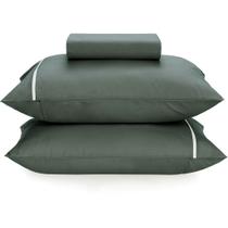 Jogo de Cama Karsten Noah 160 Fios 3 Peças Queen Cinza Jogo de Cama Karsten Noah 160 Fios 3 Peças Queen Cinza
