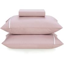 Jogo de Cama Karsten Noah 160 Fios 3 Peças Queen Rosa Jogo de Cama Karsten Noah 160 Fios 3 Peças Queen Rosa
