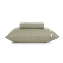 Jogo de Cama Karsten Noah 160 Fios Solteiro Cor:Verde Cha/Branco Jogo de Cama Karsten Noah 160 Fios Solteiro Cor:Verde Cha/Branco