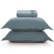 Jogo de Cama Karsten Tom 200 Fios 3 Peças Queen Azul