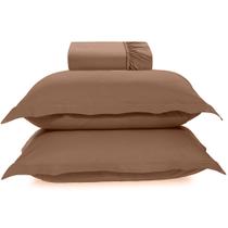 Jogo de Cama Karsten Tom 200 Fios 3 Peças Queen Marrom Jogo de Cama Karsten Tom 200 Fios 3 Peças Queen Marrom
