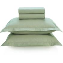 Jogo de Cama Karsten Tom 200 Fios 4 Peças Queen Verde