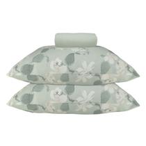 Jogo de Cama KazzaVip Casal Malha 100% Algodão Munique 3 Peças Verde Jogo de Cama KazzaVip Casal Malha 100% Algodão Munique 3 Peças Verde