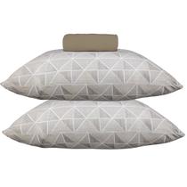 Jogo de Cama KazzaVip Casal Malha Mista 70% Algodão e 30% Poliéster San Carlos 3 Peças Bege Jogo de Cama KazzaVip Casal Malha Mista 70% Algodão e 30% Poliéster San Carlos 3 Peças Bege