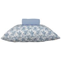 Jogo de Cama KazzaVip Solteiro Malha Mista 70% Algodão e 30% Poliéster Florianopolis 2 Peças Azul Jogo de Cama KazzaVip Solteiro Malha Mista 70% Algodão e 30% Poliéster Florianopolis 2 Peças Azul