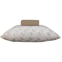 Jogo de Cama KazzaVip Solteiro Malha Mista 70% Algodão e 30% Poliéster San Carlos 2 Peças Bege