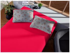 Jogo de cama King 3 peças com fronha estampada 100% Algodão / Malha fio Penteado 30/01