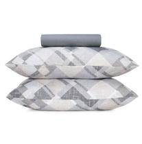 Jogo de Cama King 3 Peças Malha Fio Penteado 100% Algodão - Spot Grid - Altenburg