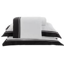 Jogo De Cama King 300 Fios Kacyumara 04 Pças Manhattan Preto Jogo De Cama King 300 Fios Kacyumara 04 Pças Manhattan Preto