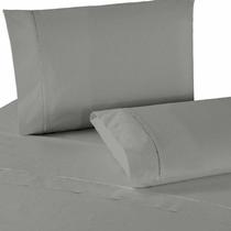 Jogo de Cama King 4 Peças Classic 400 Fios Cinza Luxo Jogo de Cama King 4 Peças Classic 400 Fios Cinza Luxo