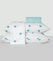 Jogo De Cama King 4 Peças Lar E Lazer Azul