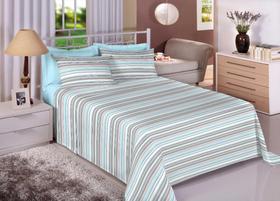 Jogo de cama king 4pç lençol 100% algodão 180 fios premium linea estamparia - ESTAMPARIA SA