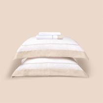 Jogo de Cama King Altenburg Haus Algodão Egípcio e Linho Supremo Bege Instinto Jogo de Cama King Altenburg Haus Algodão Egípcio e Linho Supremo Bege Instinto