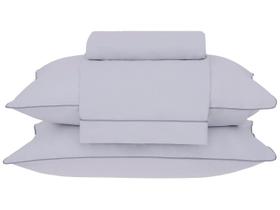 Jogo de Cama King Buddemeyer 180 Fios - Basic Percalle Cinza 4 Peças Jogo de Cama King Buddemeyer 180 Fios - Basic Percalle Cinza 4 Peças