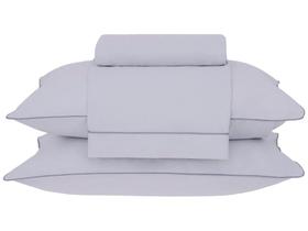 Jogo de Cama King Buddemeyer 180 Fios - Basic Percalle Cinza 4 Peças