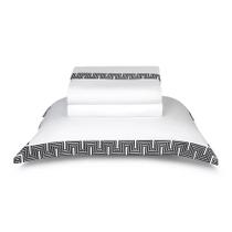 Jogo de Cama King By The Bed 300 Fios Algodão Egípcio Skyline Branco e Preto 4pçs