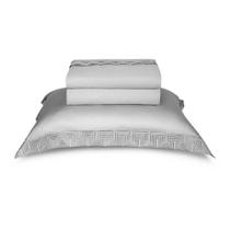 Jogo de Cama King By The Bed 300 Fios Algodão Egípcio Skyline Cinza 4 peças ( 2 Lençois + 2 Fronhas)