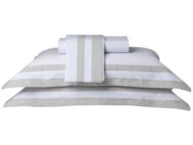 Jogo de cama king double branco/prata 200f 2,90mx2,50m