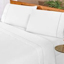 Jogo De Cama King Elegance 180 Fios 04 Peças - Branco