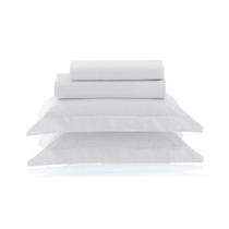 Jogo de Cama King Kacyumara Vida Bela 200 Fios Branco 4 Pçs
