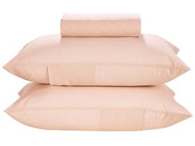 Jogo de Cama King Karsten 150 Fios 100% Algodão Nuance Rosa Chá 3 Peças