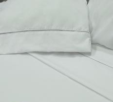 Jogo de Cama King Lençol Fronhas 400 Fios Ponto Palito 4 Peças Casa Dona