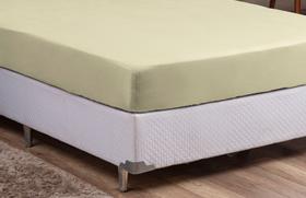 Jogo de Cama King Liso Microfibra PREMIUM 03 Peças Jogo de Lençol com Elástico e Fronha PALHA