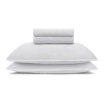 Jogo De Cama King Malha 100% Bambu Natural Buettner 4Pçs