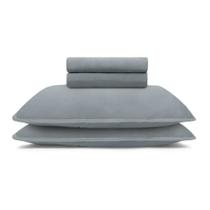 Jogo De Cama King Malha 100% Bambu Natural Buettner 4Pçs Jogo De Cama King Malha 100% Bambu Natural Buettner 4Pçs