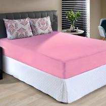 Jogo de Cama King Malha Estampado Slim 100% Algodão 3 Peças Lamur Rose