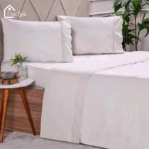 Jogo de Cama king Microfibra 300 Fios Bordado Inglês Lua - Bene Casa Jogo de Cama king Microfibra 300 Fios Bordado Inglês Lua - Bene Casa