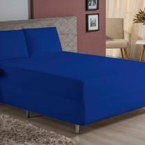 Jogo de Cama King Nobre 3 Peças Luva de Box 55cm de Altura Malha 100% Algodão - Royal