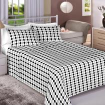 Jogo de Cama King Premium 200 Fios 100% Algodão - Estamparia - Jogo de Cama King Premium 200 Fios 100% Algodão - Estamparia -