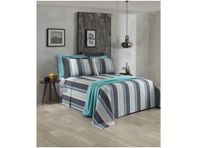 Jogo de Cama King Size 100% Algodão 150 Fios - Santista Prata Cesar 4 Peças