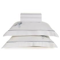 Jogo de Cama King Size com 04 Peças Aster Branco - Karsten