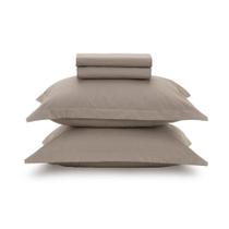 Jogo De Cama King Size Karsten 180 Fios Liss 4 Peças Taúpe