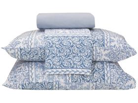 Jogo de Cama King Teka Diamante Oriente 150 Fios 4 Peças Jogo de Cama King Teka Diamante Oriente 150 Fios 4 Peças