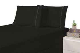 Jogo De Cama Laura King Preto - Decor.All