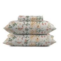 Jogo de Cama Lençol + 2 Fronhas Queen 3 Peças Super Cotton Estampado com Elástico Camesa