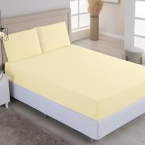Jogo de Cama Lençol Algodão Com Elástico 02 e 03 Pçs Liso Malha Penteada Fio 30.1 Fronhas com Zíper Jogo de Cama Lençol Algodão Com Elástico 02 e 03 Pçs Liso Malha Penteada Fio 30.1 Fronhas com Zíper