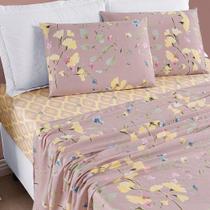 Jogo De Cama Lençol Bouti Estampado King 04 Peças - Lavanda