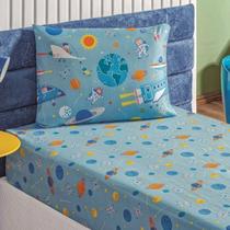 Jogo De Cama Lençol Bouti Infantil Kids Solteiro 02 Peças - Astronauta Jogo De Cama Lençol Bouti Infantil Kids Solteiro 02 Peças - Astronauta