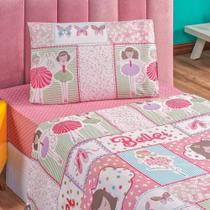 Jogo De Cama Lençol Bouti Infantil Kids Solteiro 03 Peças - Ballet Jogo De Cama Lençol Bouti Infantil Kids Solteiro 03 Peças - Ballet