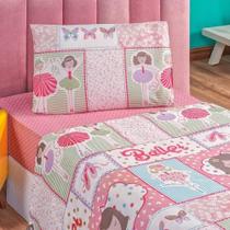 Jogo De Cama Lençol Bouti Infantil Kids Solteiro 03 Peças - Ballet - Superior! Jogo De Cama Lençol Bouti Infantil Kids Solteiro 03 Peças - Ballet - Superior!