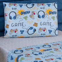 Jogo De Cama Lençol Bouti Infantil Kids Solteiro 03 Peças - Game Jogo De Cama Lençol Bouti Infantil Kids Solteiro 03 Peças - Game